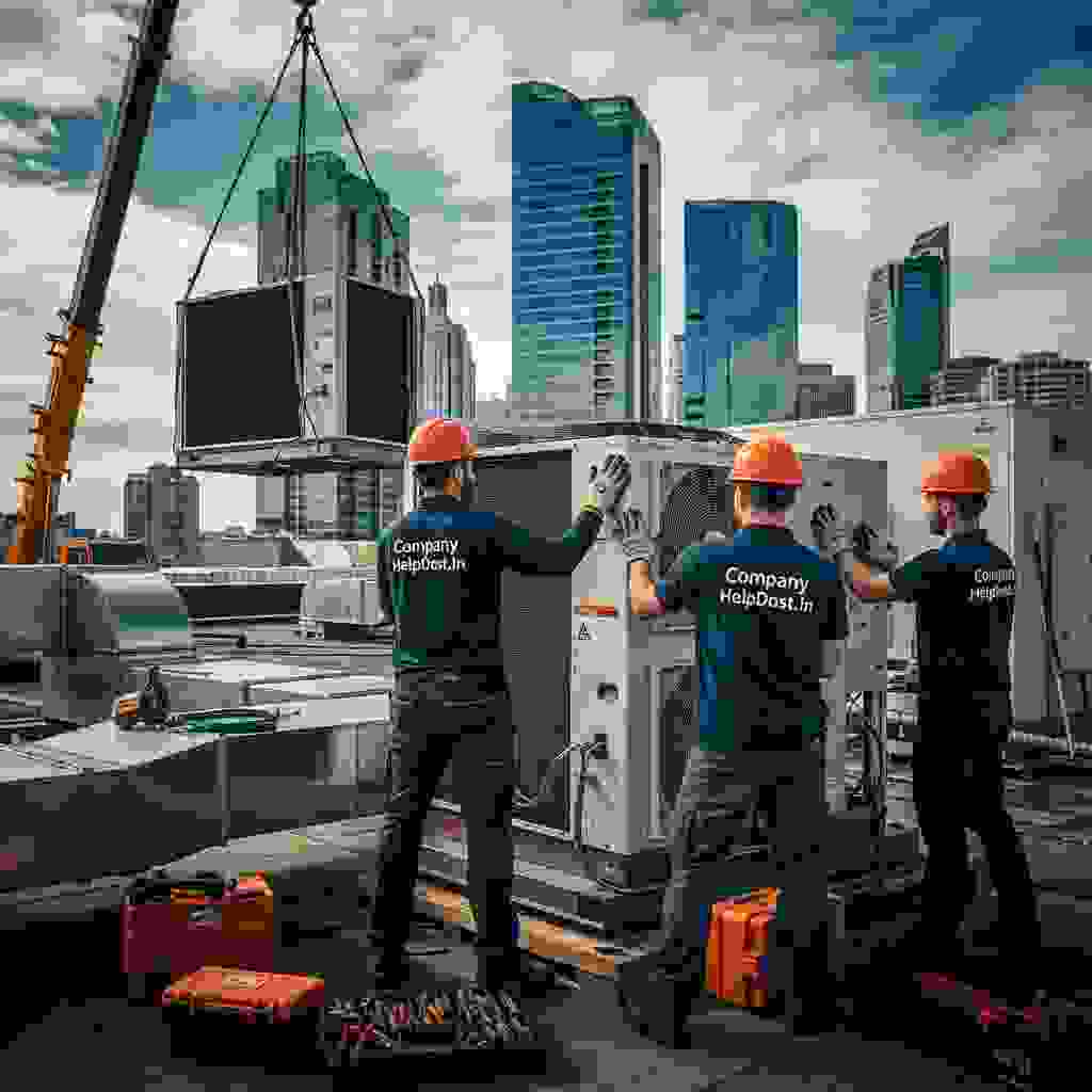HVAC repair technician working